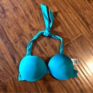 Mossimo Turquoise Bikini Push-up Swim Top Size Small